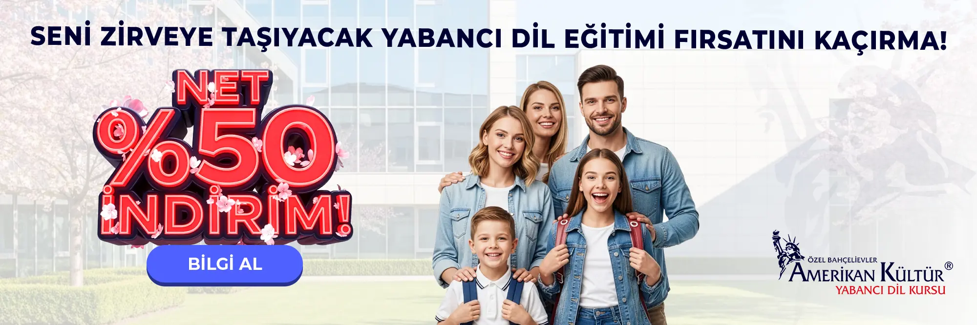 Sizi Zirveye Taşıyacak Yabancı Dil Eğitim Fırsatını Kaçırma! Net %50 İndirim!